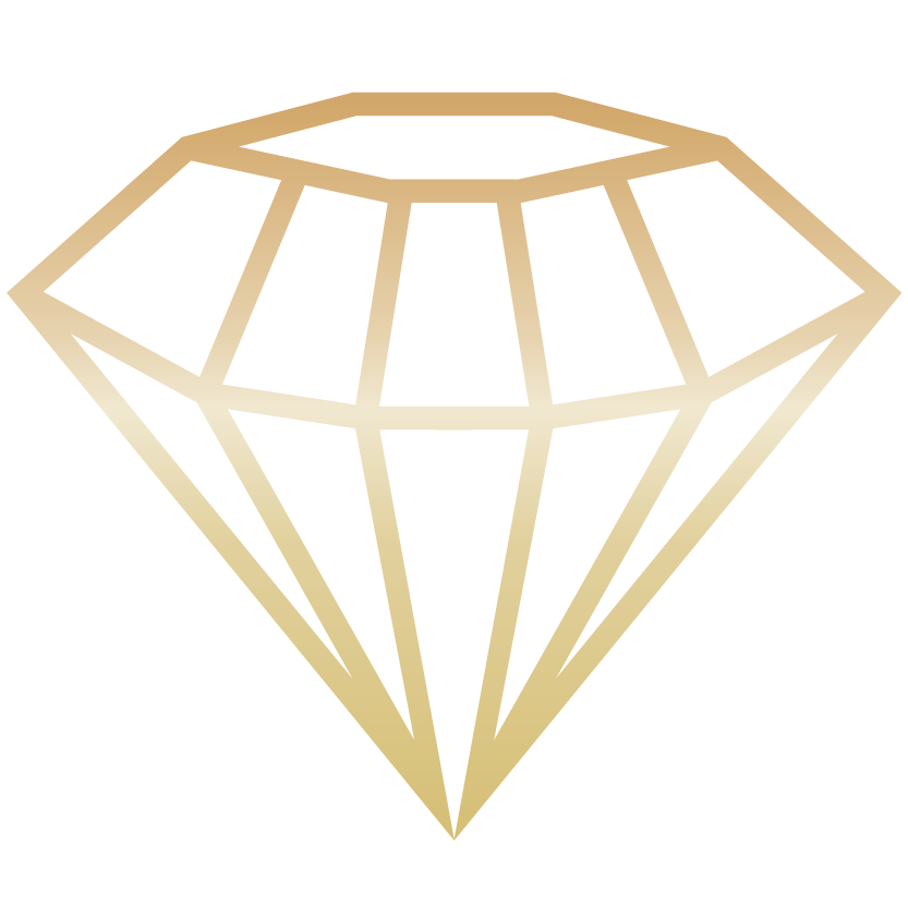 Diamant gold, innen weiß